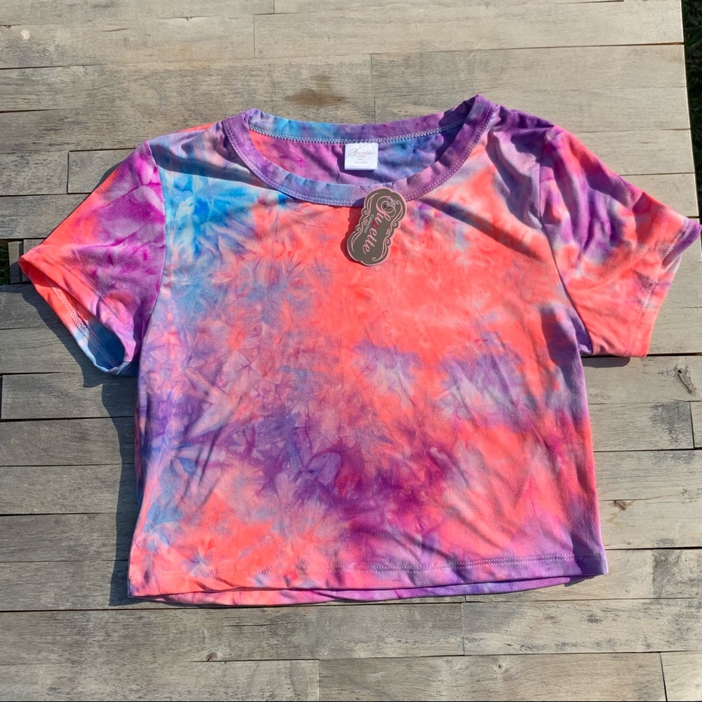 Neon Tie-dye crop top - Picture 5 of 7